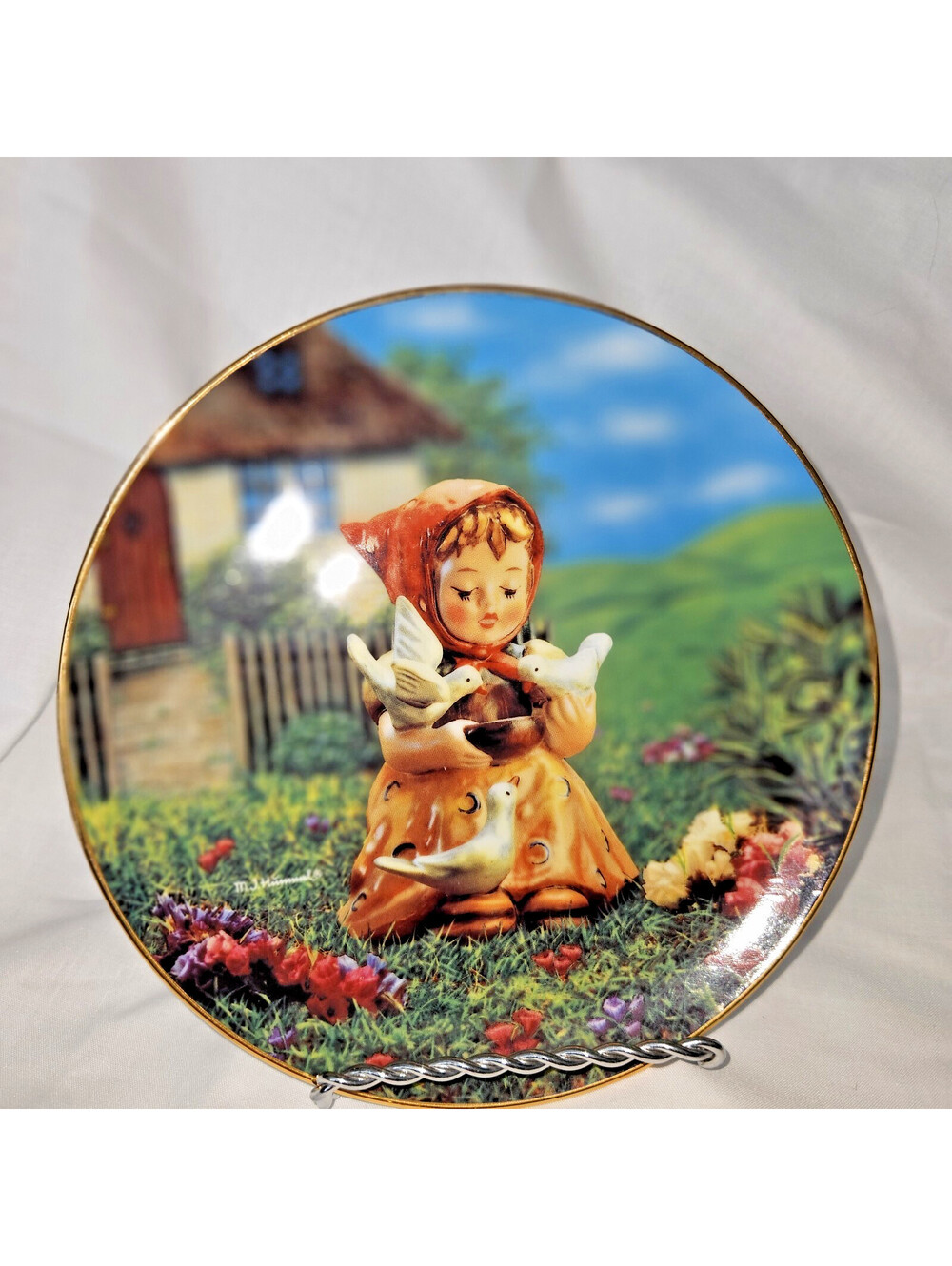1994 M.I. Hummel “Cinderella” Gentle Friends Collector Plate Danbury Mint Limite